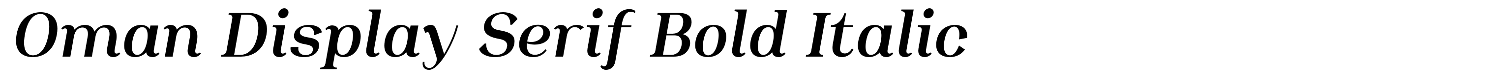 Oman Display Serif Bold Italic